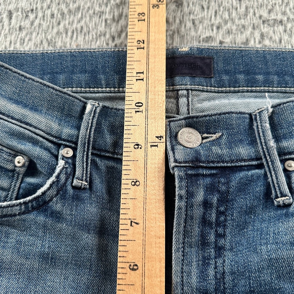 MOTHER Jeans Womens 26 The Insider Crop Fray Gypsy Distressed Raw Hem Cropped - Picture 6 of 15